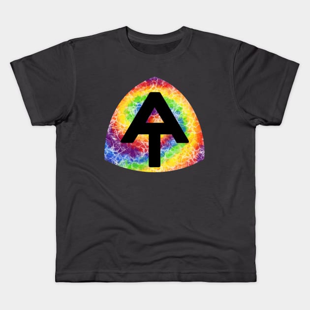 Appalachian Trail tie dye Kids T-Shirt by Deedy Studio